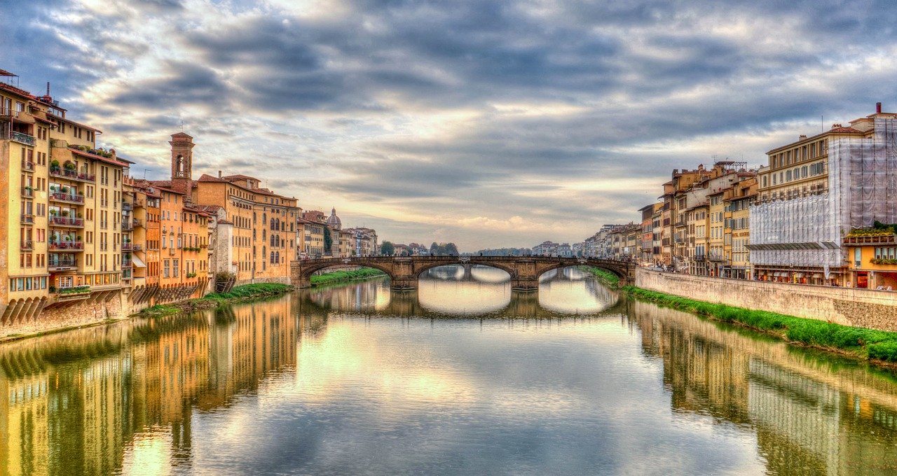 Arno River and Ponte Vecchio, Florence, Italy, one of the most beautiful cities in Europe
