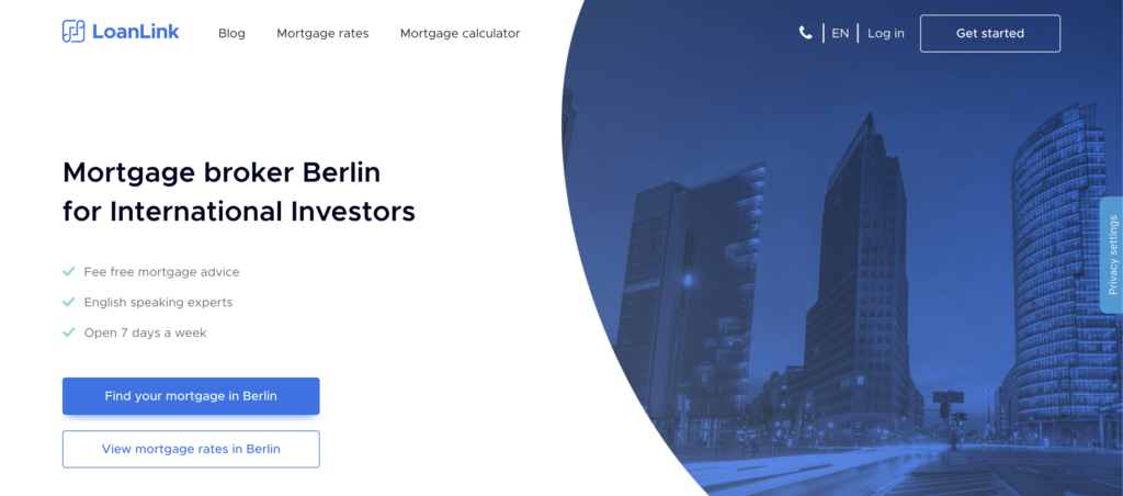 loanlink.de is a mortgage broker which caters to foreign buyers, international investors, expats