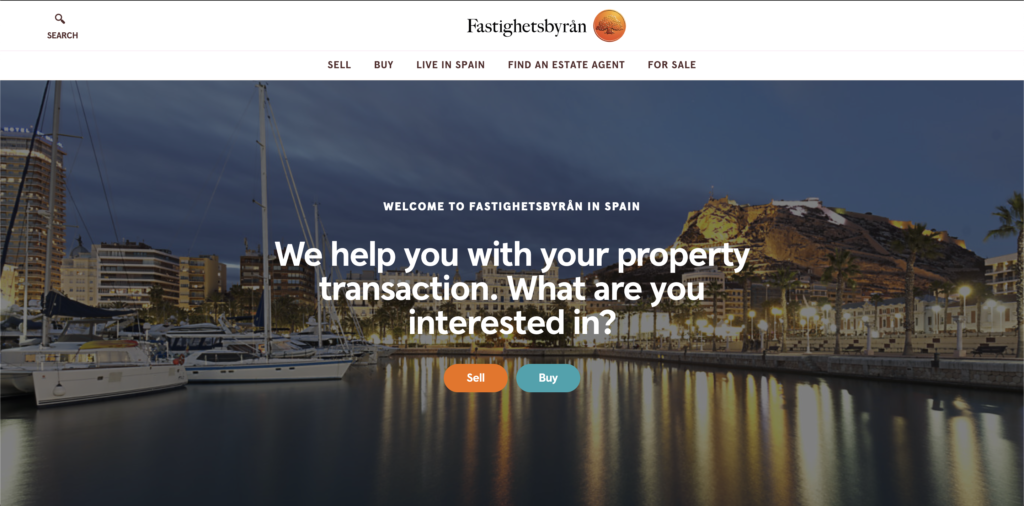 Homepage of Fastighetsbyran Spain - December 2020 - Helping you buy or sell real estate in Spain